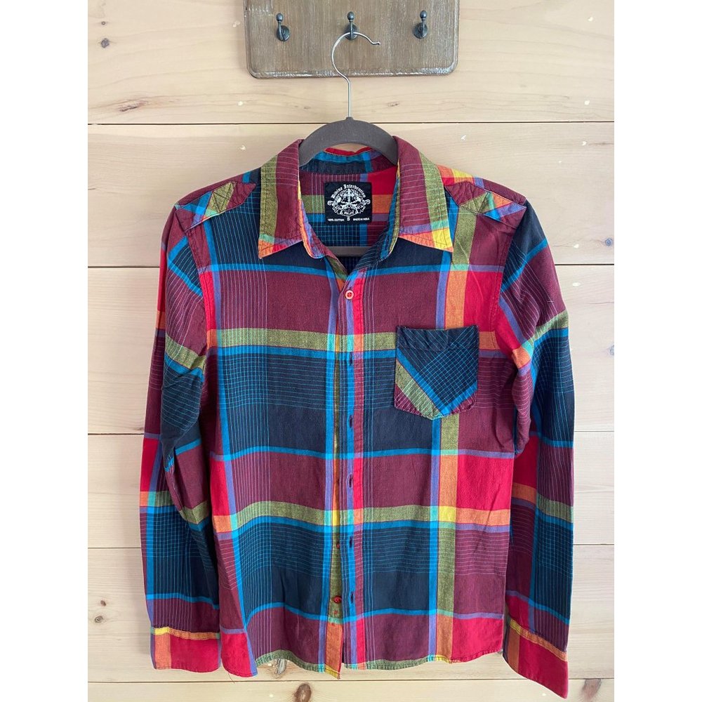 Divine Intervention Society Button Up Plaid Colors